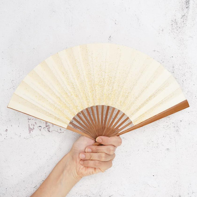 【扇子】女持 箔 桃緑 本煤竹 | 江戸扇子｜雲錦堂 深津扇子店