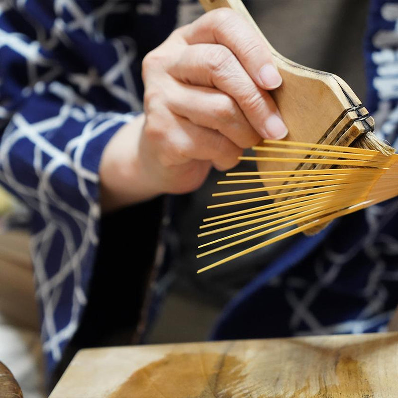 【扇子】女持 箔 紫桃 本煤竹 | 江戸扇子｜雲錦堂 深津扇子店