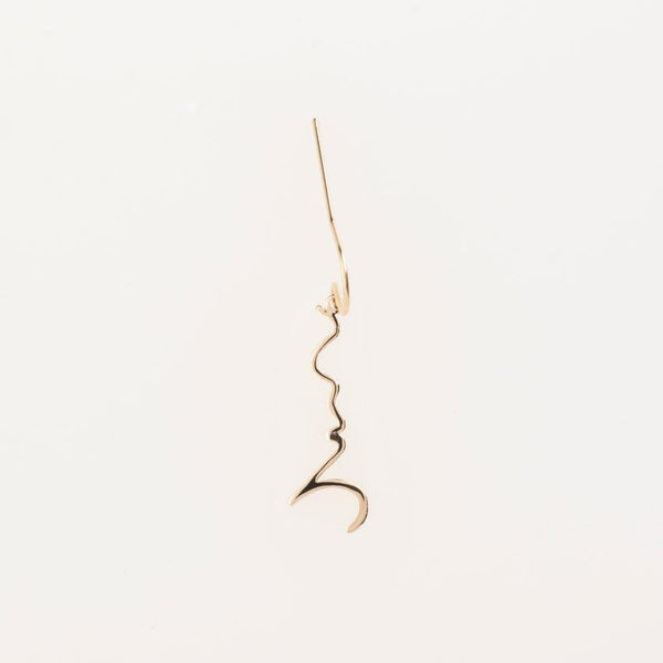 【ピアス】こころ ゴールド (K10) 片耳 | ひらがなアクセサリー | SAORI KUNIHIRO