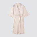 【ルームウェア】シルクガウン パールホワイト