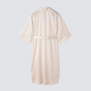 【ルームウェア】シルクガウン パールホワイト