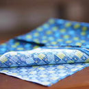 【風呂敷】スクエア ブルー｜手捺染