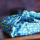 【風呂敷】スクエア ブルー｜手捺染