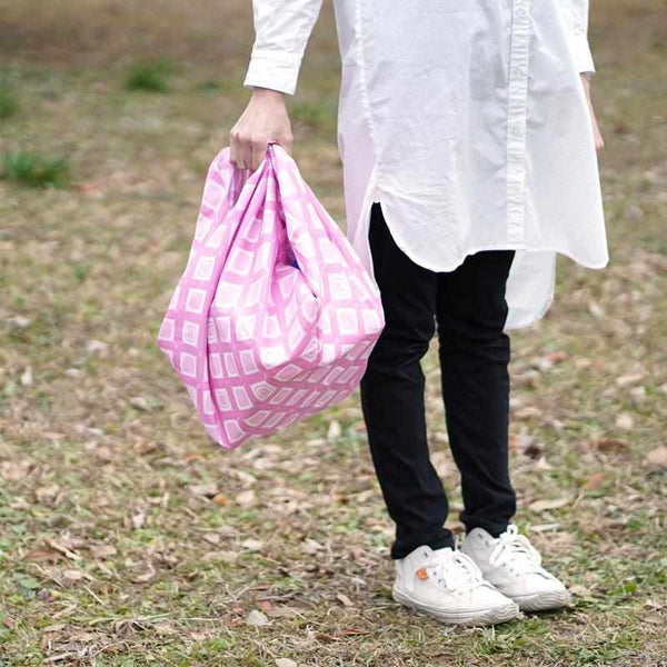 【風呂敷】ダイヤ ピンク｜手捺染