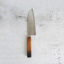 【三徳包丁】165mm Mo.V墨流し 樫柿渋仕上げ柄 | 堺刃物 | 義弘作