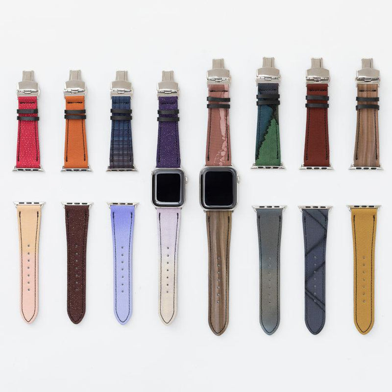 【アップルウォッチバンド】Chameleon Band for Apple Watch45(44,42)mm (下部 6時側) 革U | 京友禅
