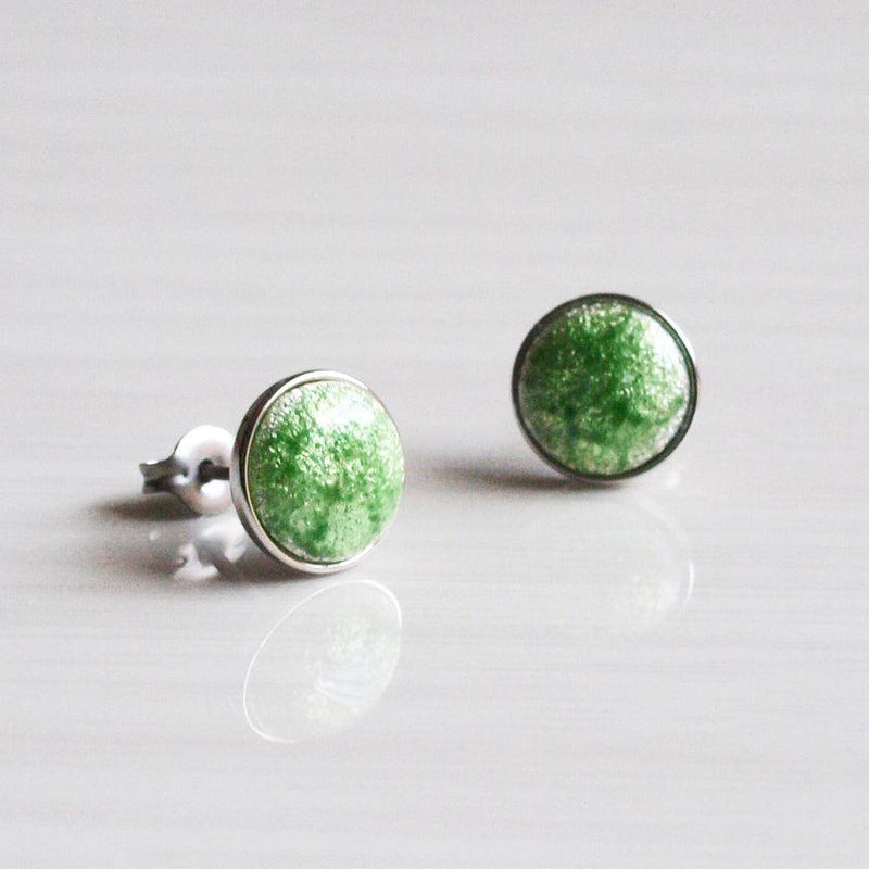 【ピアス】丸 8mm 透 (Suke) 全6色 | 無線銀貼七宝