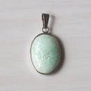 【ペンダント】楕円 白 (Haku) 全6色 | 無線銀貼七宝