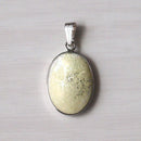 【ペンダント】楕円 白 (Haku) 全6色 | 無線銀貼七宝