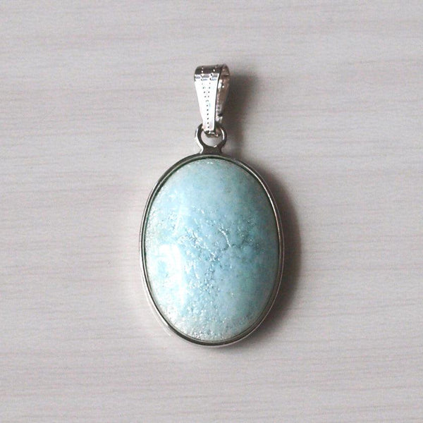 【ペンダント】楕円 白 (Haku) 全6色 | 無線銀貼七宝