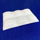 【美濃焼】マルモ加藤陶器 白磁 コケワ 6つ仕切り皿