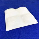 【美濃焼】マルモ加藤陶器 白磁 コケワ 4つ仕切り皿