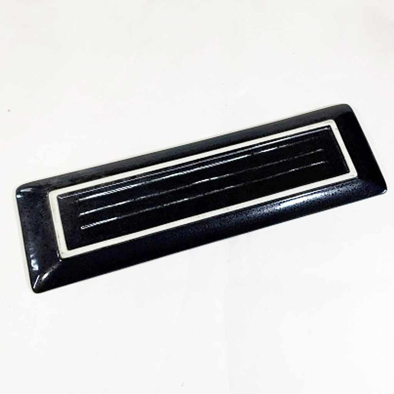 【美濃焼】マルモ加藤陶器 櫛目サンマ皿 黒