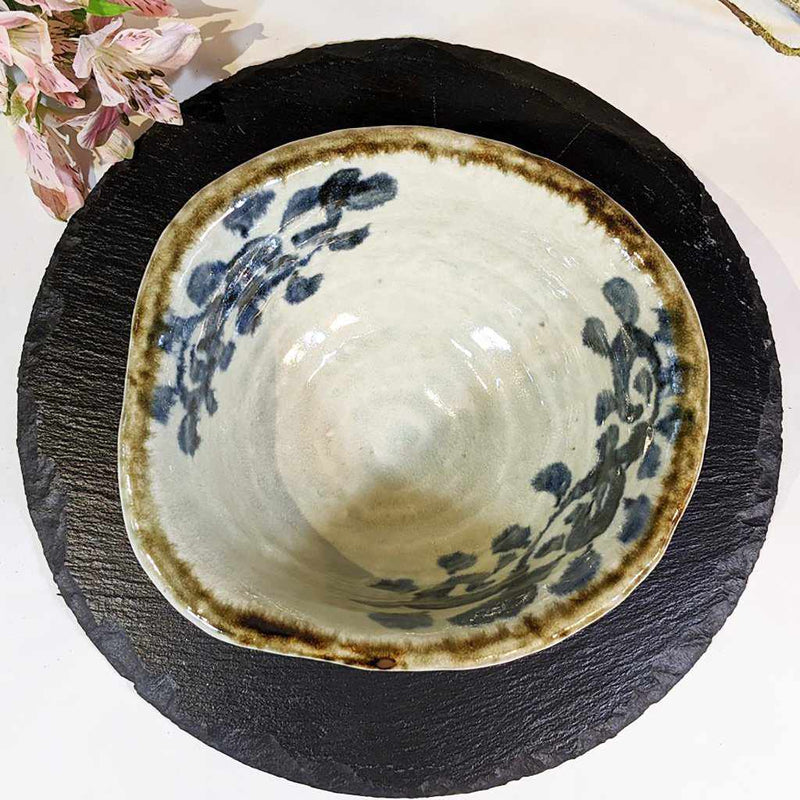 【美濃焼】マルモ加藤陶器 タコ唐草 変形5.5丼