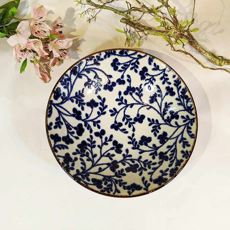 【美濃焼】マルモ加藤陶器 おふけ草花 8.0めん鉢