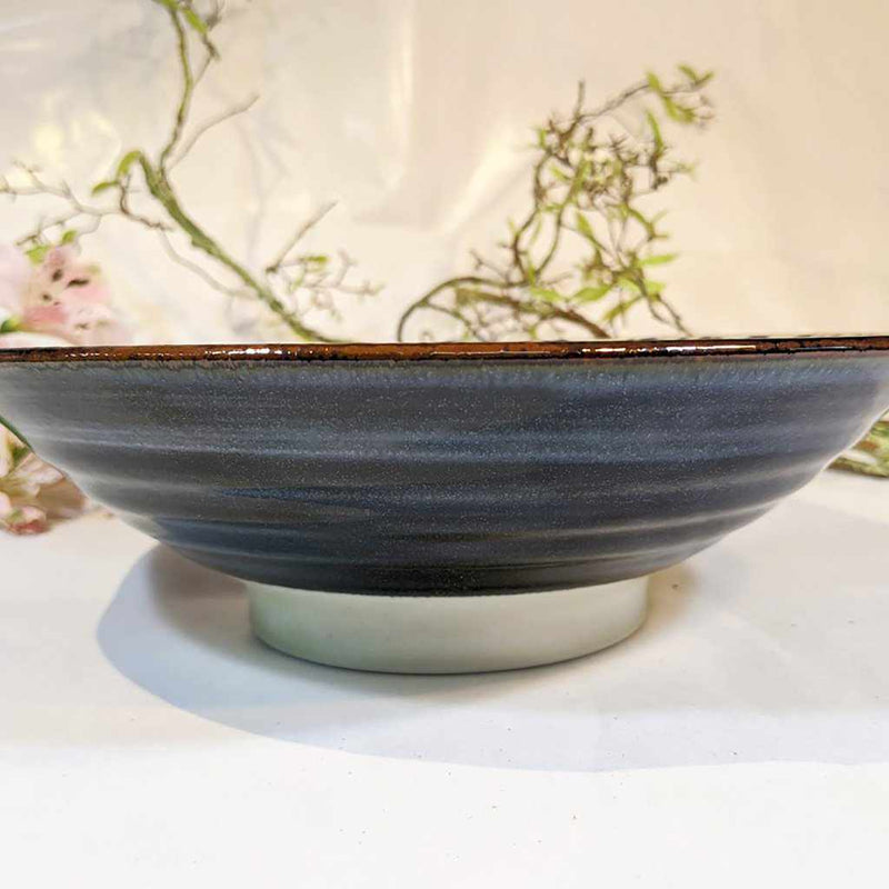 【美濃焼】マルモ加藤陶器 おふけ花唐草 8.0めん鉢