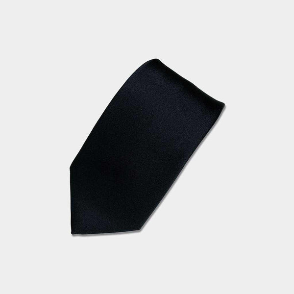【ネクタイ】ブラック 雅 33匁シルクサテン | 郡内織物 | 富士桜工房