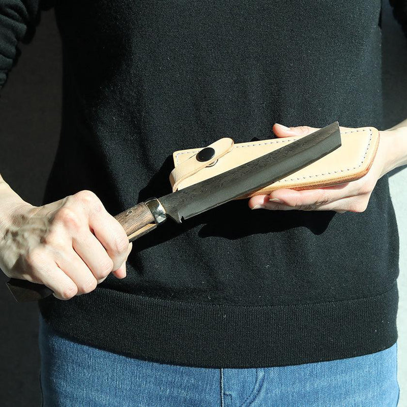 【キャンプナタ】黒猪 岩井丈 作 森閑(しんかん) Custom Knife | 越前打刃物 | 鍛冶工房いわい