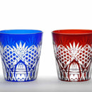 【江戸切子】六角籠目 オールドペア