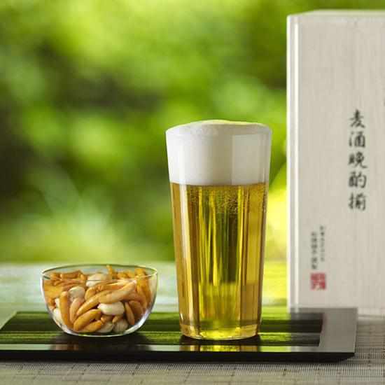 【江戸硝子】うすはり タンブラーL&柿ピー小鉢セット 木箱入