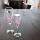 【シャンパングラス2点セット】冷感 桜 | 丸モ高木陶器