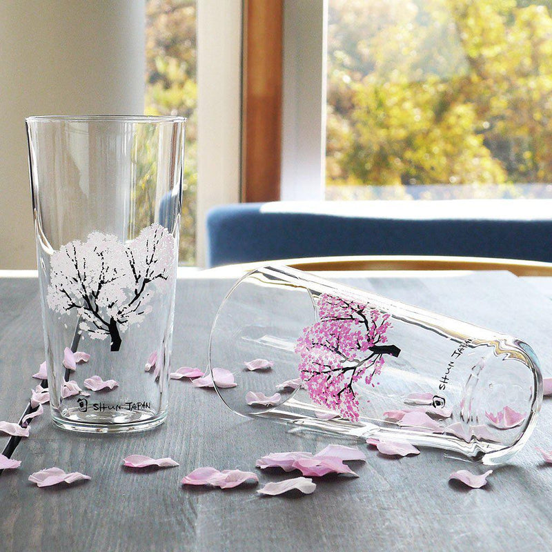 【タンブラーグラス2点セット】冷感 桜 | 丸モ高木陶器
