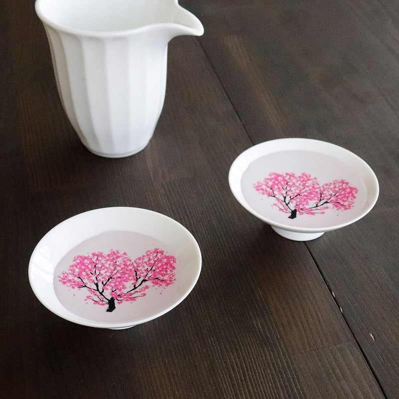 【平盃2点セット】冷感 桜 | 美濃焼 | 丸モ高木陶器