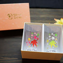 【天開グラス2点セット】冷感 紅葉 | 丸モ高木陶器