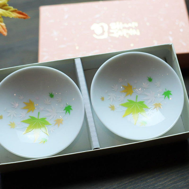 【平盃2点セット】冷感 紅葉 | 美濃焼 | 丸モ高木陶器