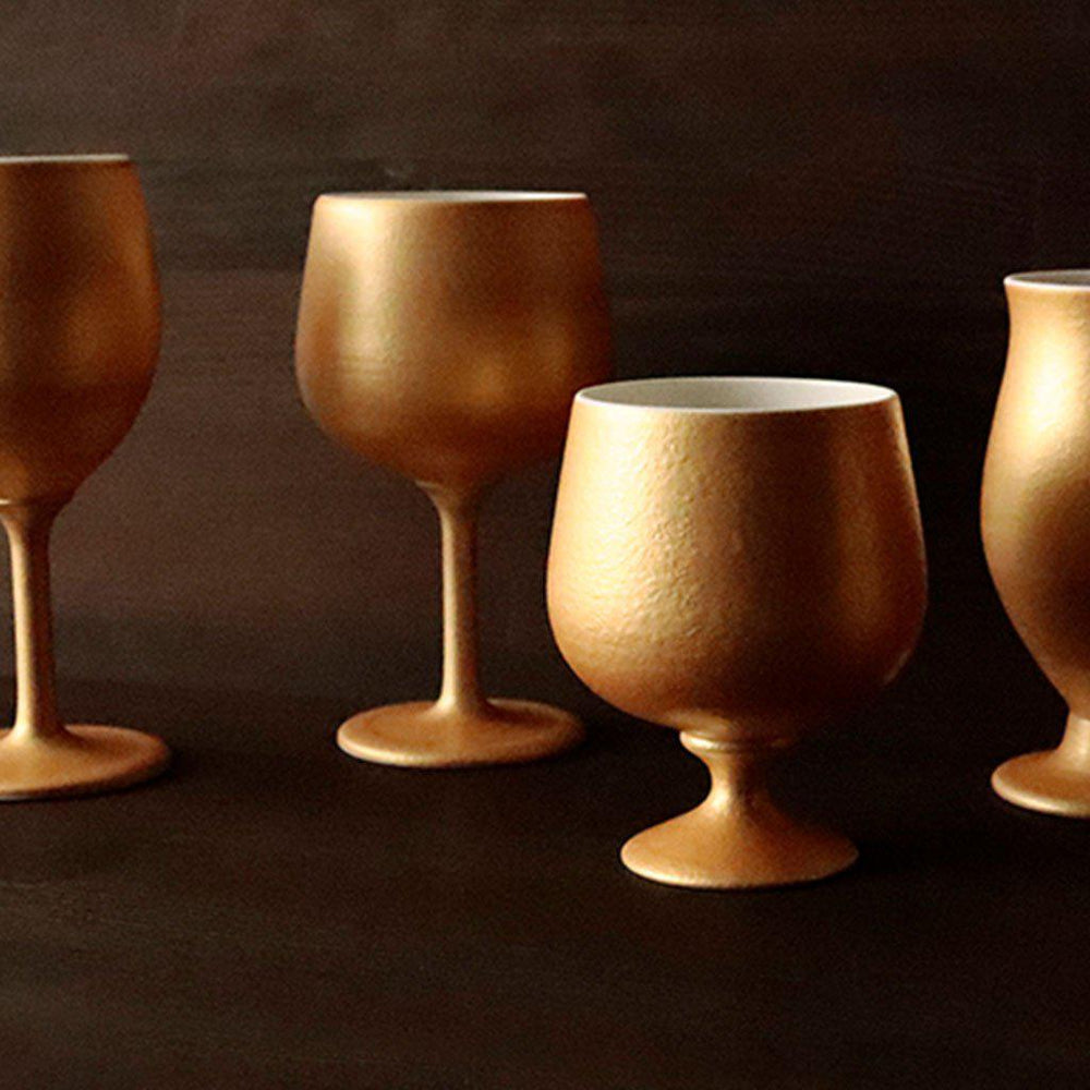 ワインカップ｜Gold Wine 陶Glass | 美濃焼 | 丸モ高木陶器 ｜BECOS