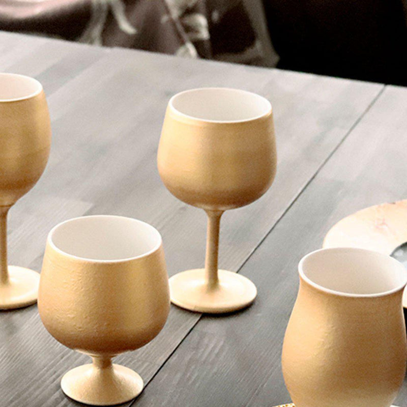 【ワインカップ】Gold Wine 陶Glass | 美濃焼 | 丸モ高木陶器
