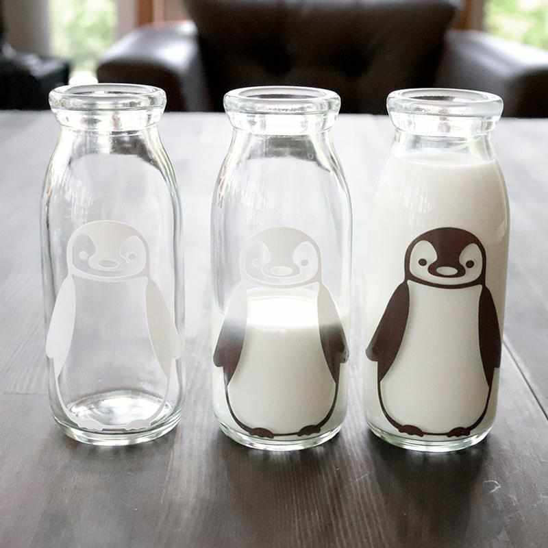 【グラス2点セット】冷感 牛乳スマイルグラス (パンダ&ペンギン) | 丸モ高木陶器