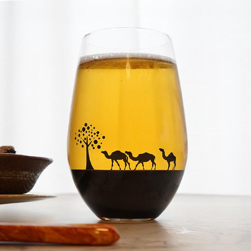 【グラス】夕日を眺める ラクダ | 丸モ高木陶器