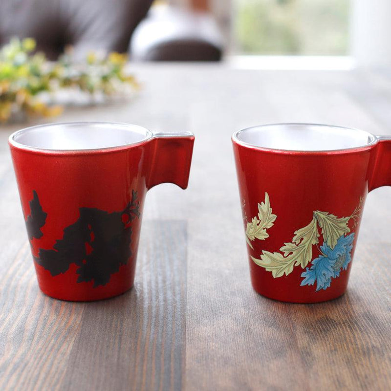 【デミタスカップ&ソーサーセット】温感 ボタニカル (青花) RD | 美濃焼 | 丸モ高木陶器