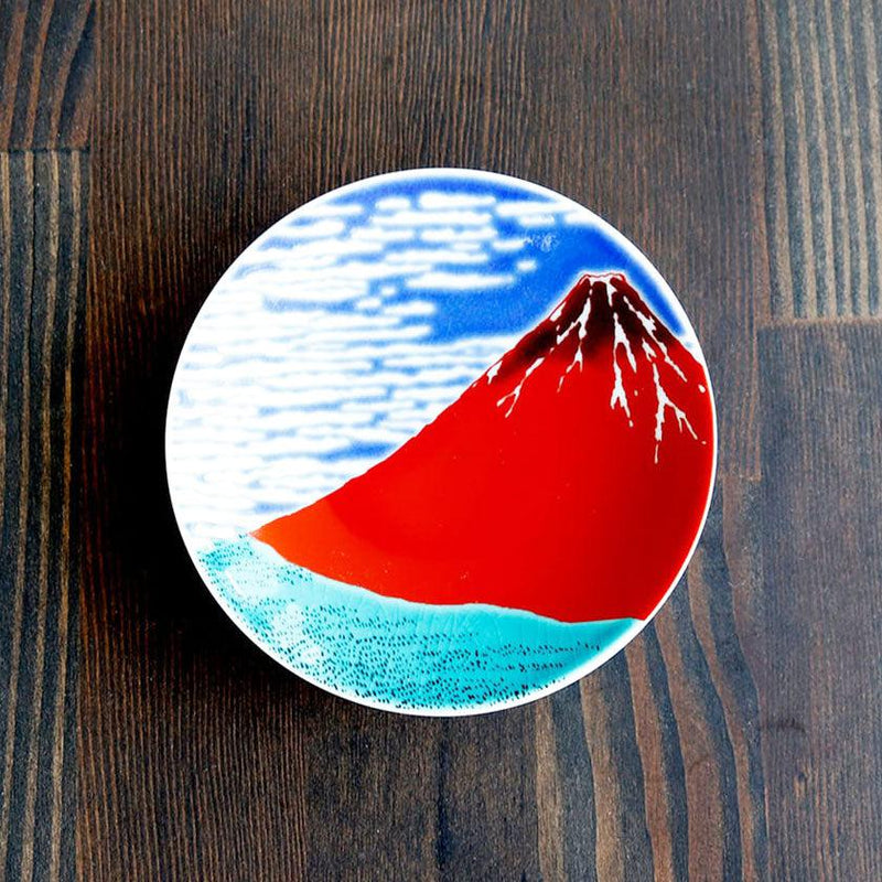 【豆皿】赤富士 AKAFUJI | 九谷焼 | 丸モ高木陶器