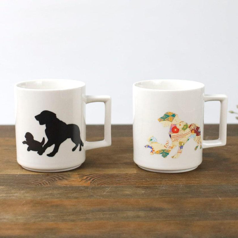 【マグカップ】温感 親子犬 (ニューボン) | 美濃焼 | 丸モ高木陶器