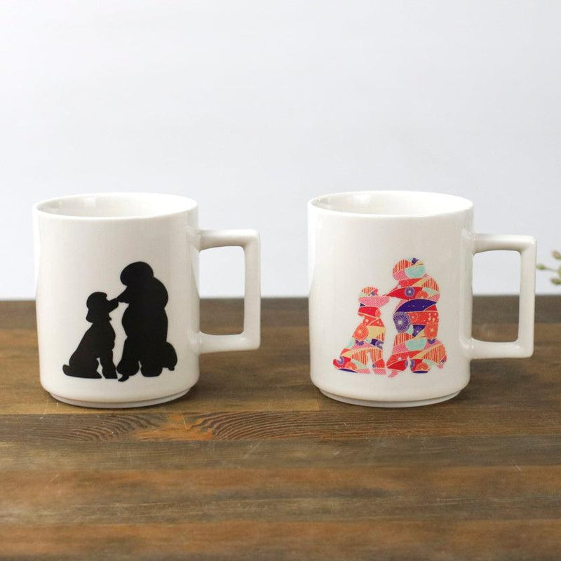 【マグカップ】温感 親子犬 (ニューボン) | 美濃焼 | 丸モ高木陶器