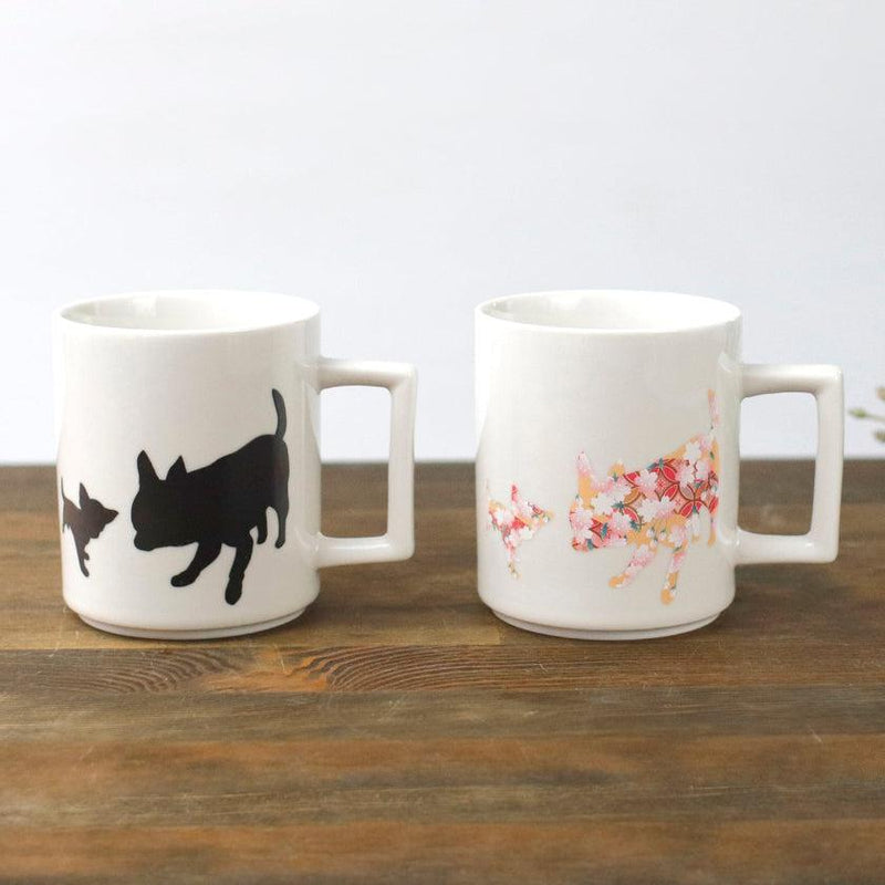 【マグカップ】温感 親子犬 (ニューボン) | 美濃焼 | 丸モ高木陶器