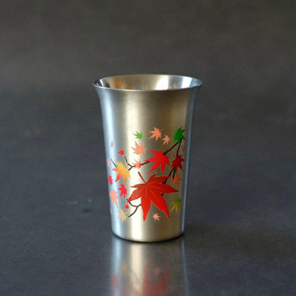 【タンブラー】冷感 純銅錫被 紅葉 | 丸モ高木陶器
