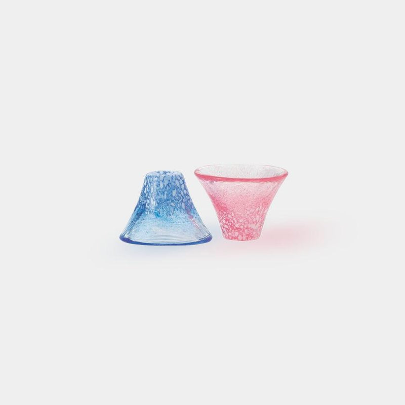 【おちょこ2点セット】富士山冷酒杯 (青・赤) | 丸モ高木陶器