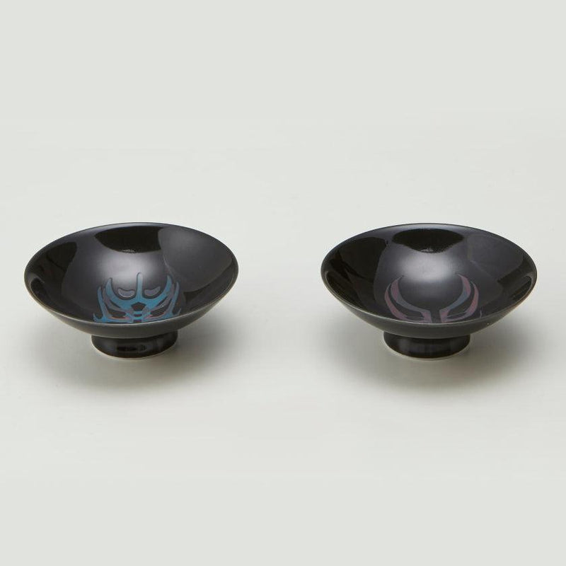 【平盃2点セット】温感 歌舞伎 (黒) | 美濃焼 | 丸モ高木陶器