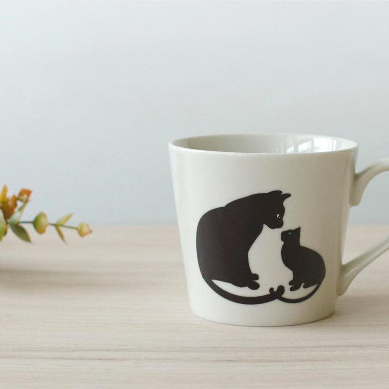 【マグカップ】温感 見つめ合う猫 (ニューボン) | 美濃焼 | 丸モ高木陶器