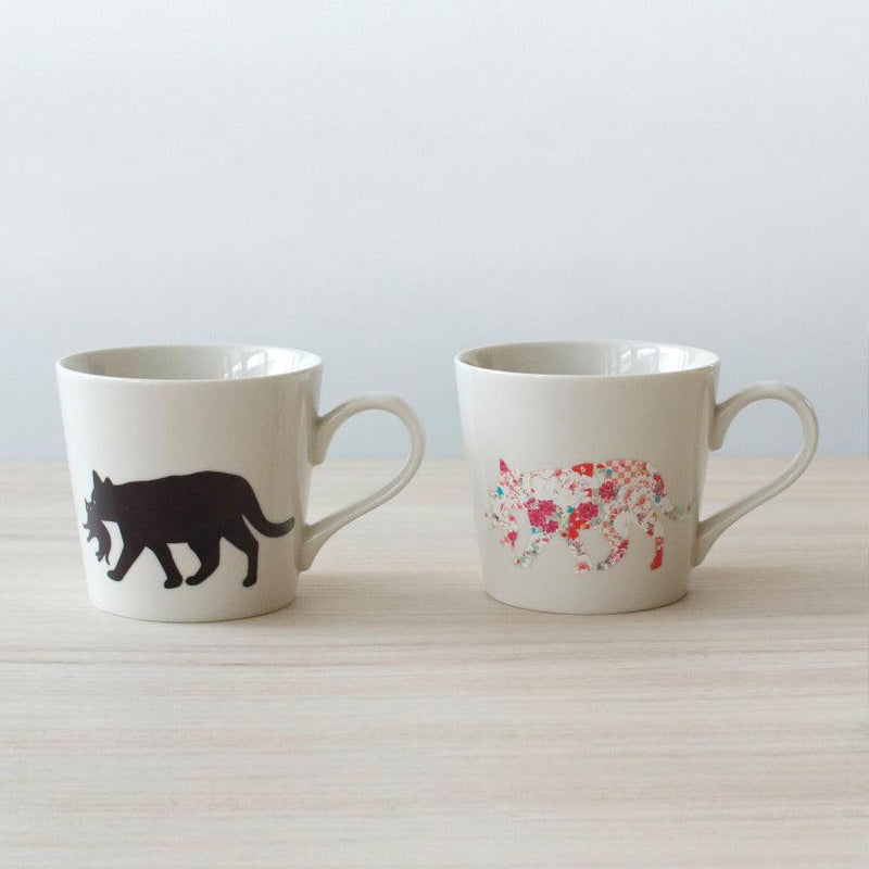 【マグカップ】温感 くわえる猫 (ニューボン) | 美濃焼 | 丸モ高木陶器