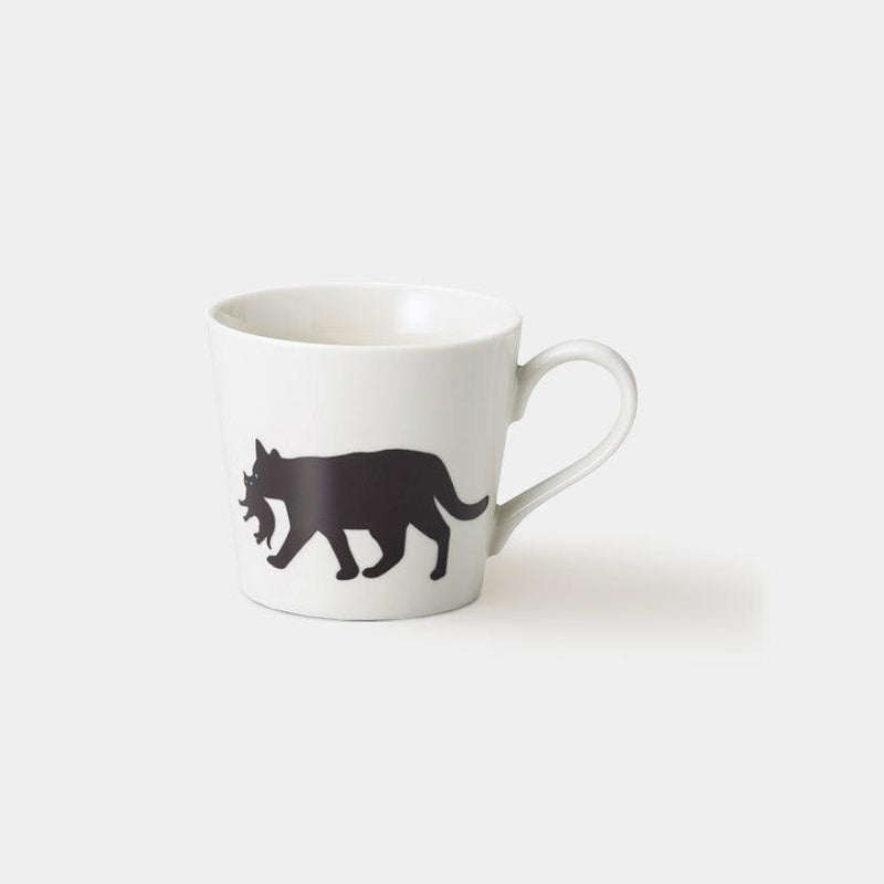 【マグカップ】温感 くわえる猫 (ニューボン) | 美濃焼 | 丸モ高木陶器