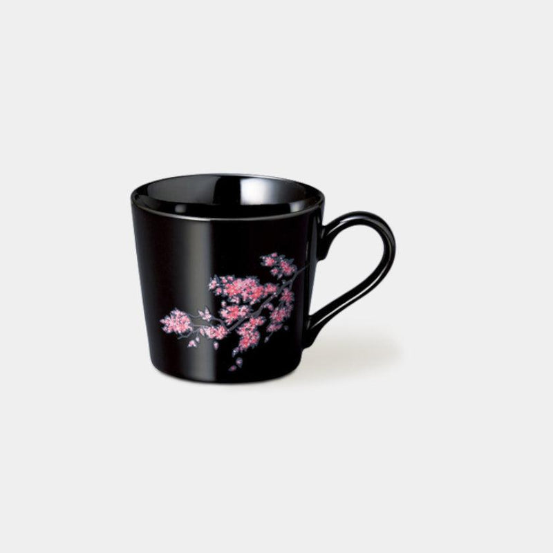 【マグカップ】温感 桜 黒 | 美濃焼 | 丸モ高木陶器