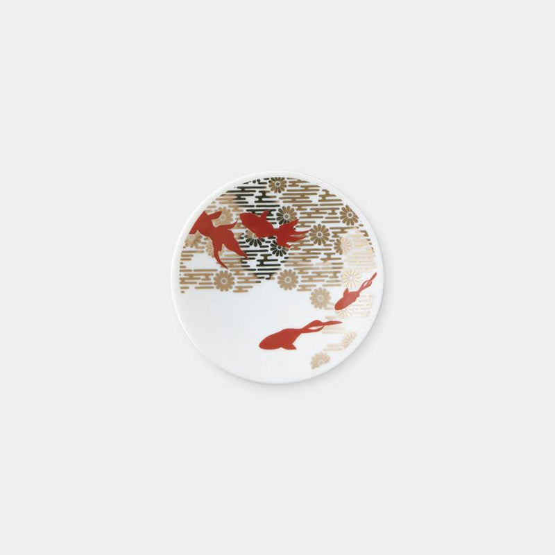 【豆皿】朱金 金魚 | 美濃焼 | 丸モ高木陶器