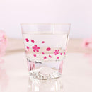 【ロックグラス】冷感 桜舞富士山 (木箱入) | 丸モ高木陶器