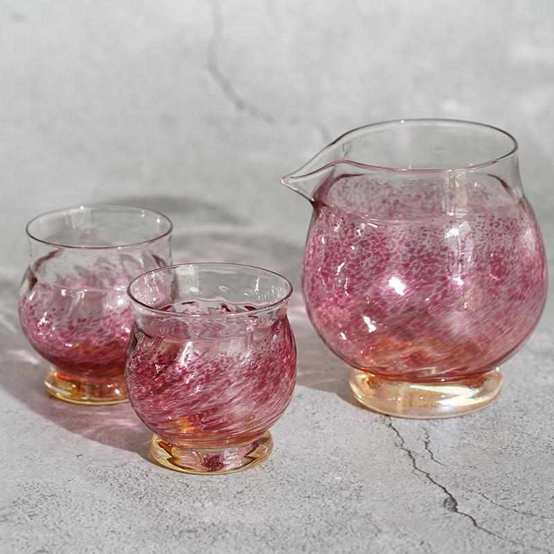 【吹きガラス】Izumo 酒器3点セット さくら