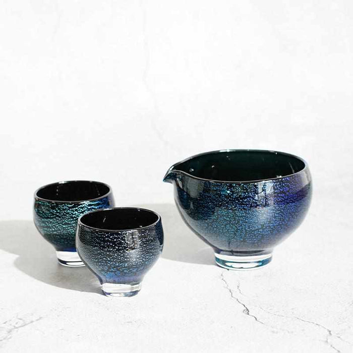 ガラス工房Izumo【吹きガラス】酒器3点セット 彩 ~sai~