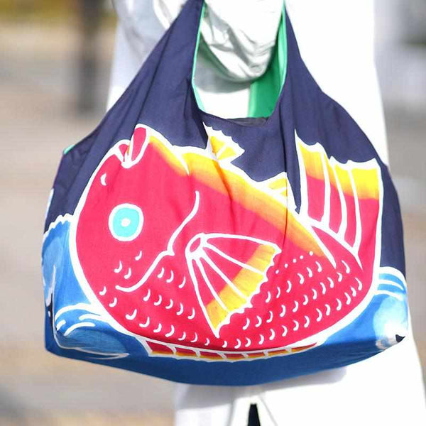 【エコバッグ】鯛 (M) | 筒描き染め